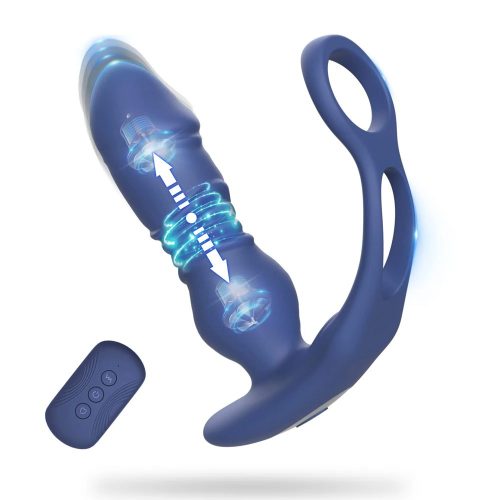 3 in 1 Thrusting Prostate Massager Anal Vibrator (7)